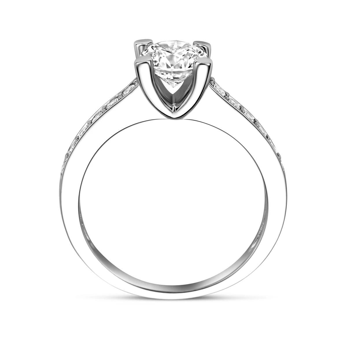 ring zirkonia zilver gerhodineerd