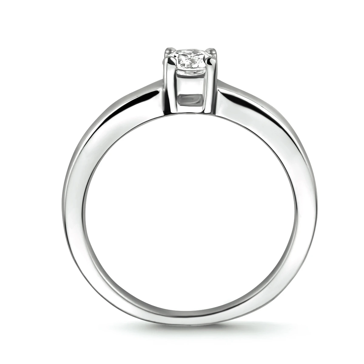 ring zirkonia zilver gerhodineerd