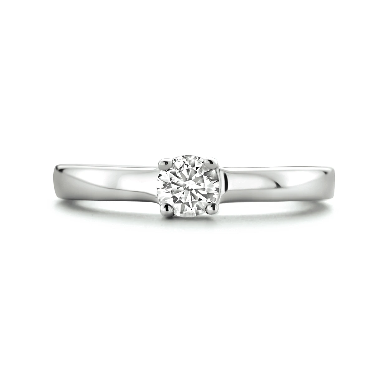 ring zirkonia zilver gerhodineerd