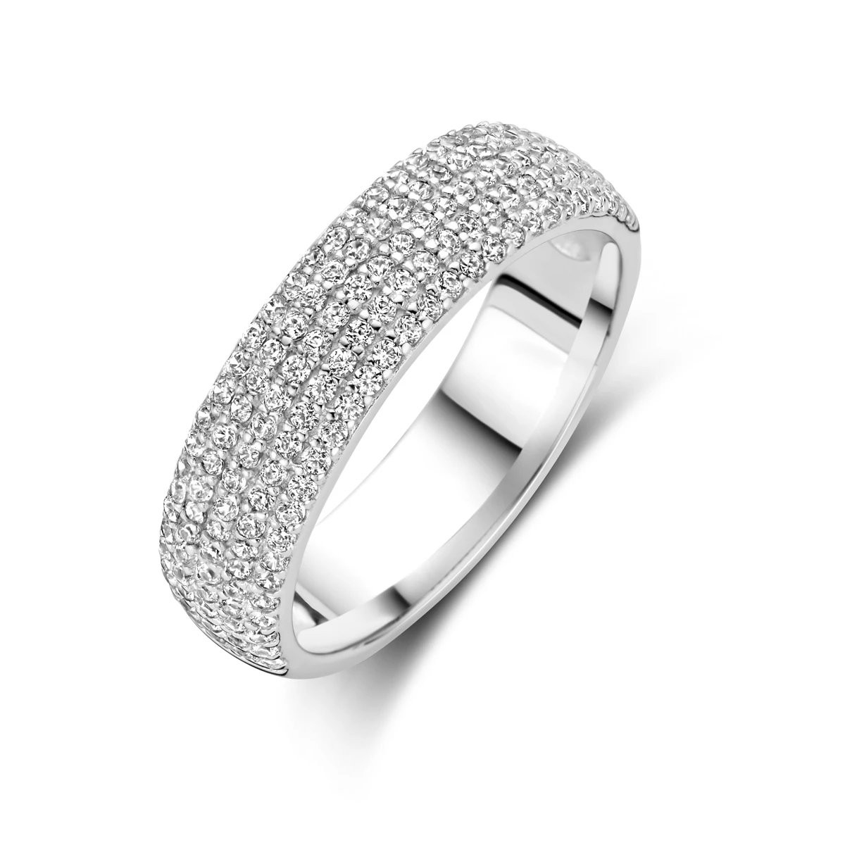 ring zirkonia zilver gerhodineerd