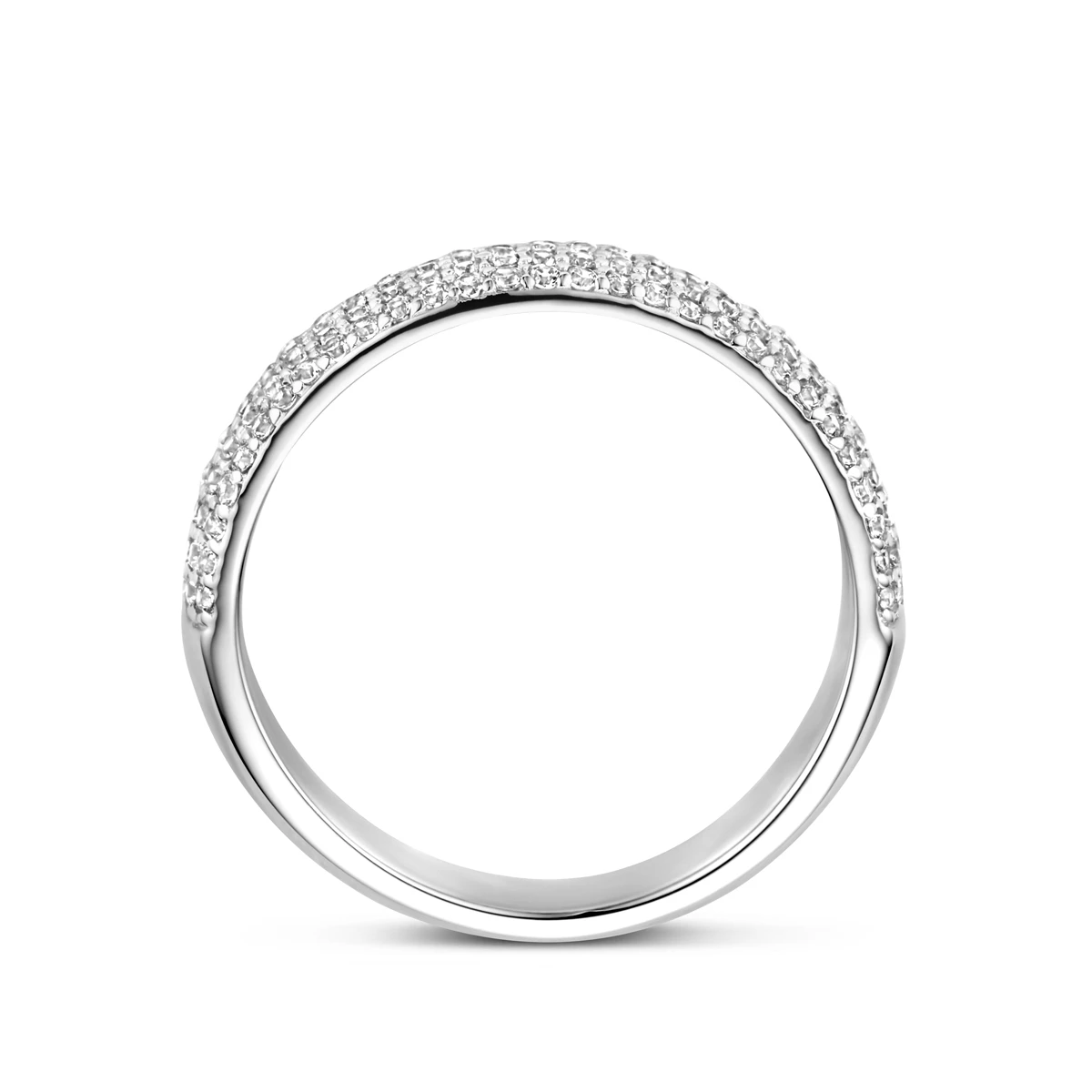 ring zirkonia zilver gerhodineerd