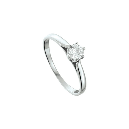 ring zirkonia zilver gerhodineerd