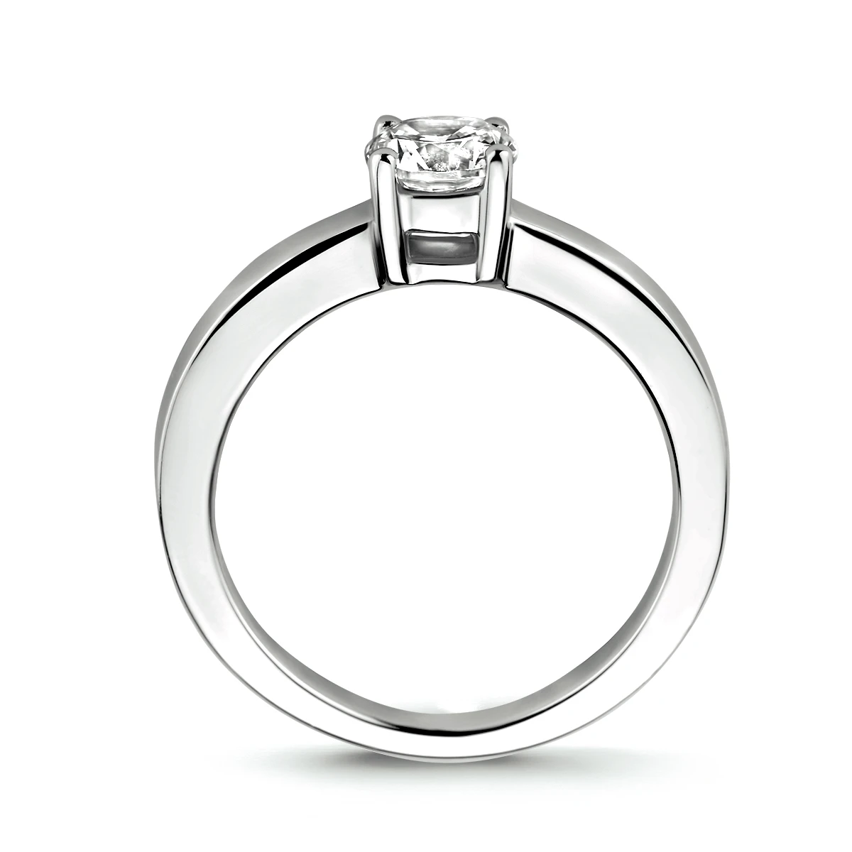 ring zirkonia zilver gerhodineerd
