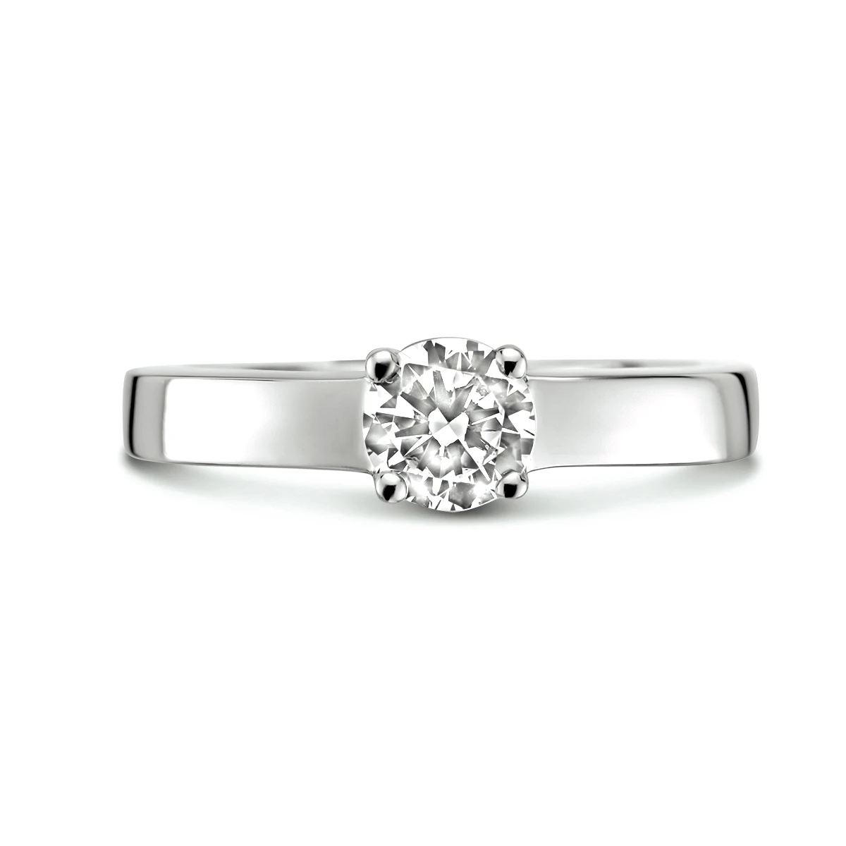 ring zirkonia zilver gerhodineerd
