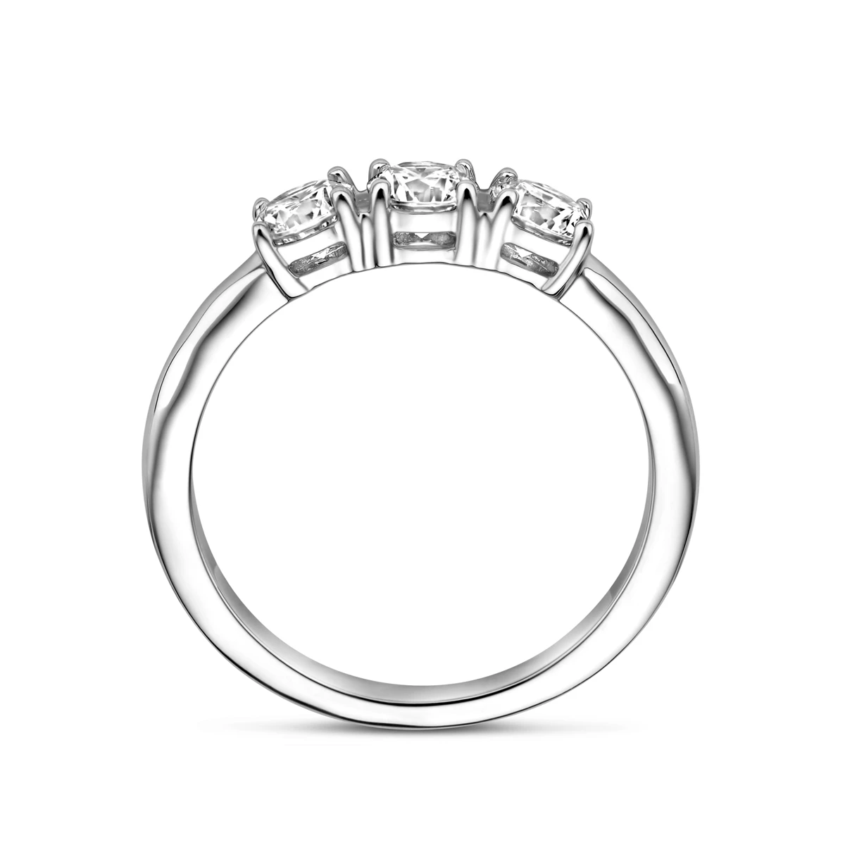 ring zirkonia zilver gerhodineerd