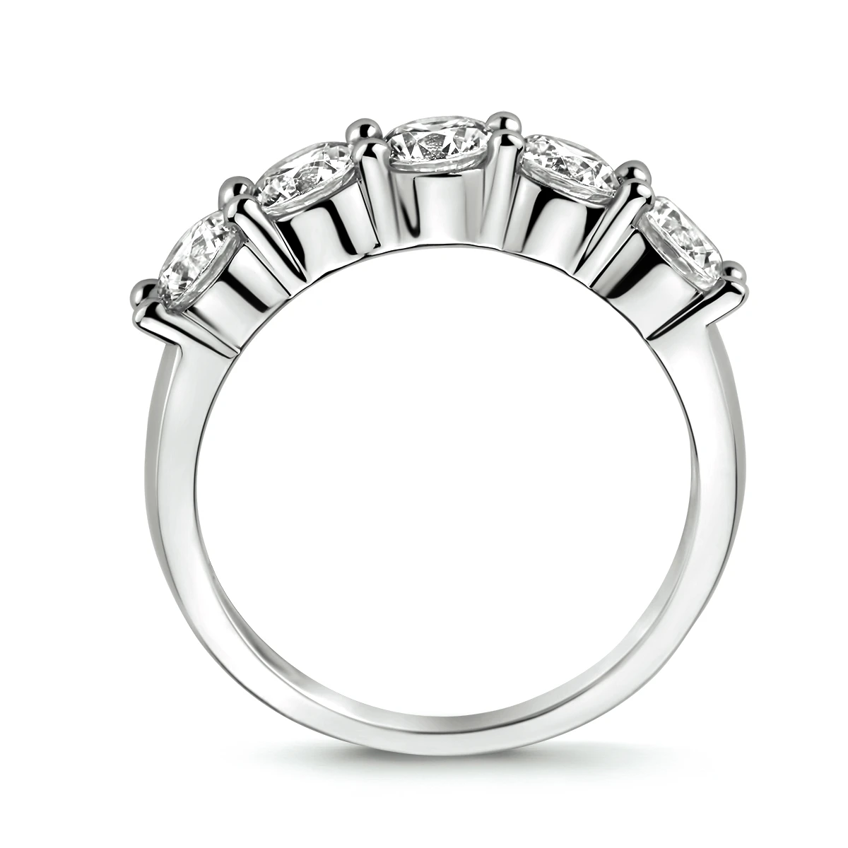 ring zirkonia zilver gerhodineerd