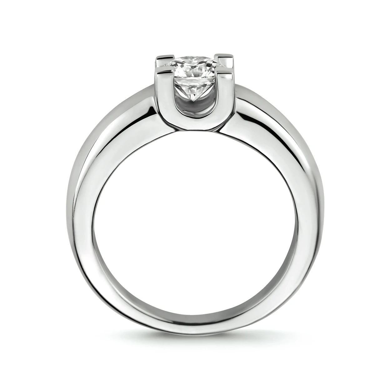 ring zirkonia zilver gerhodineerd