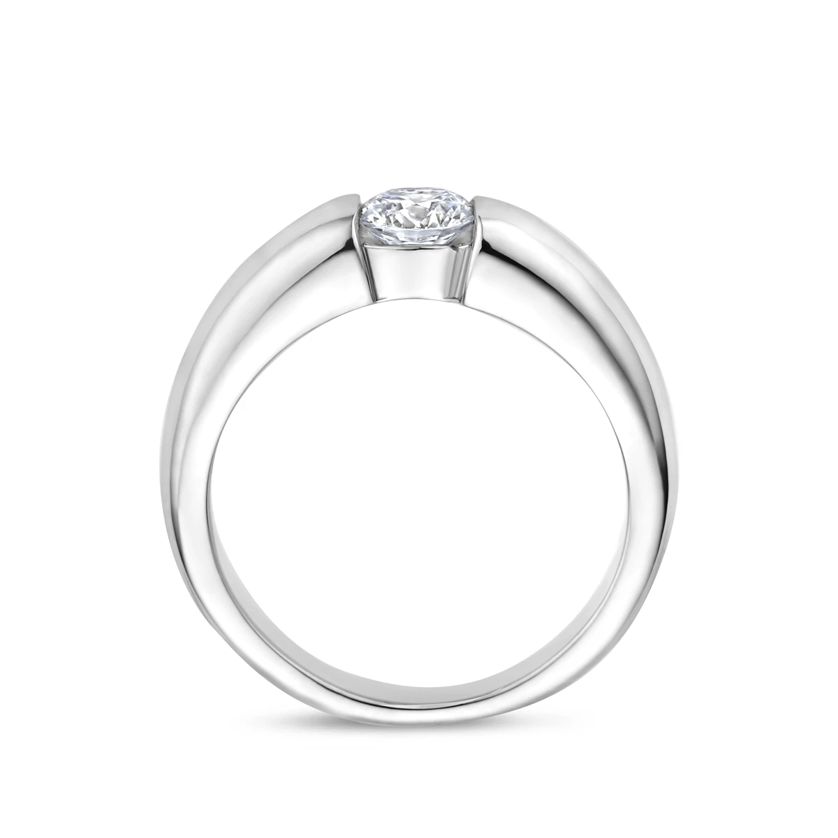 ring zirkonia zilver gerhodineerd