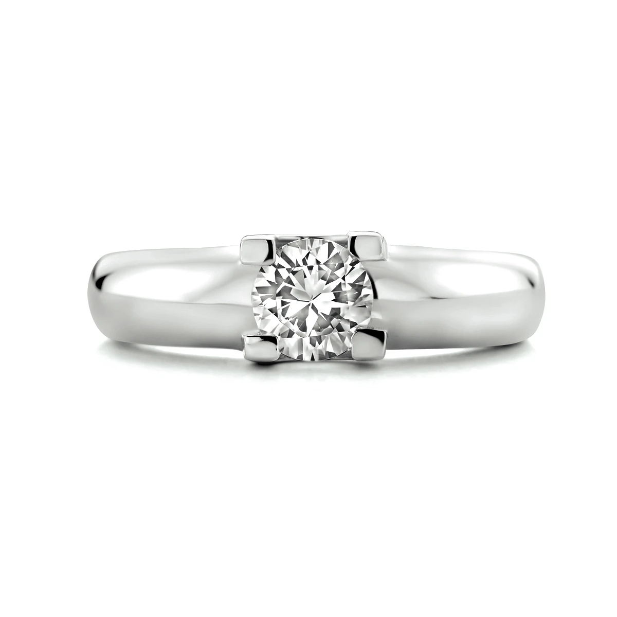 ring zirkonia zilver gerhodineerd