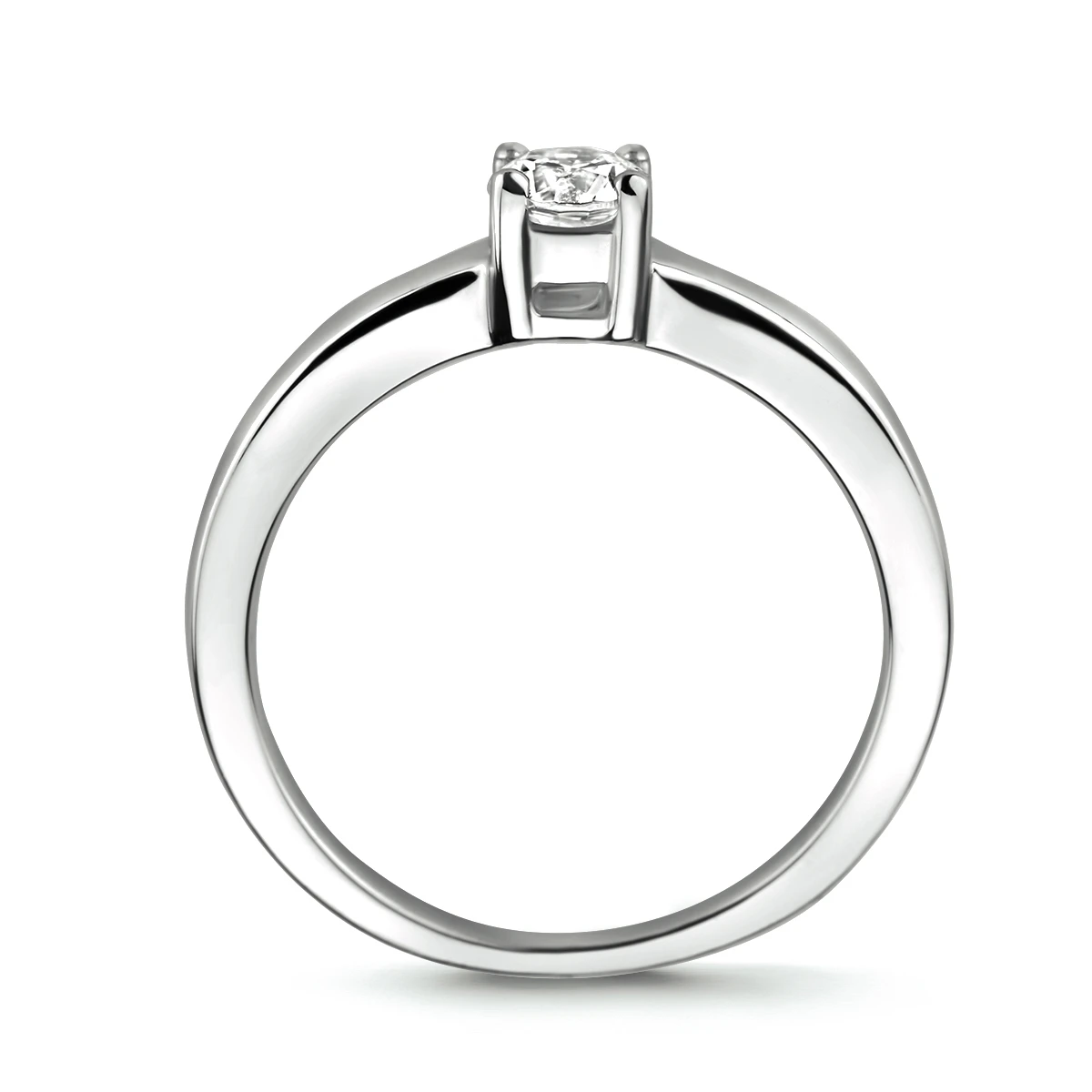ring zirkonia zilver gerhodineerd