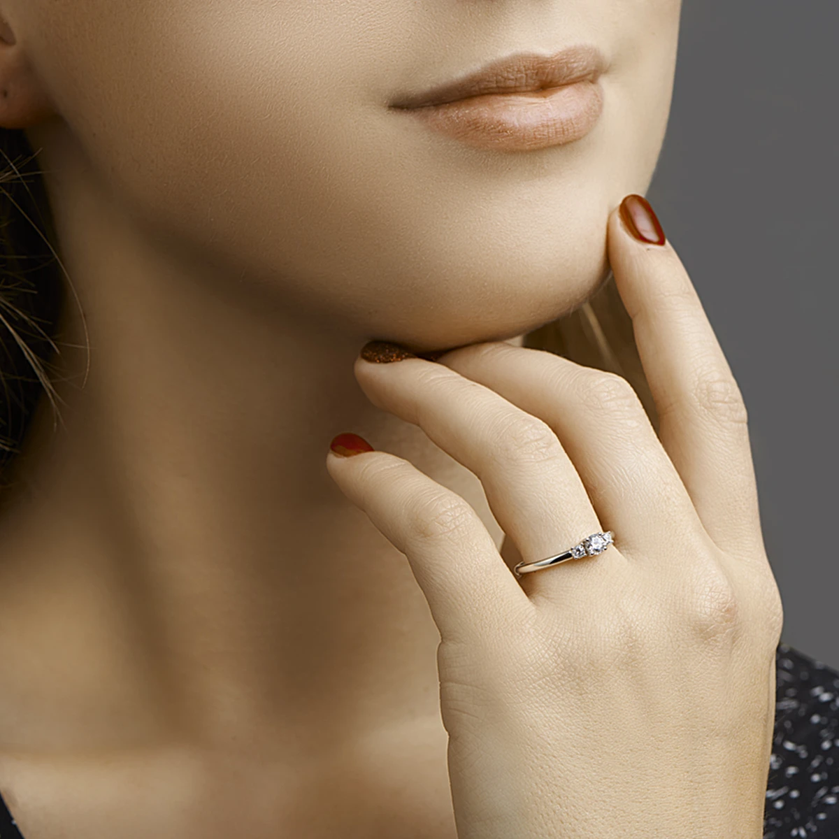 ring zirkonia zilver gerhodineerd