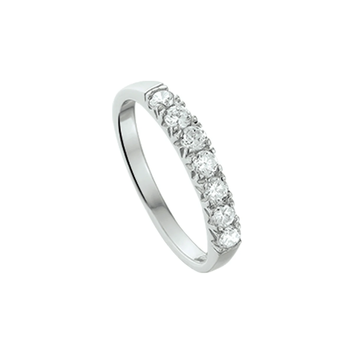 ring zirkonia zilver gerhodineerd