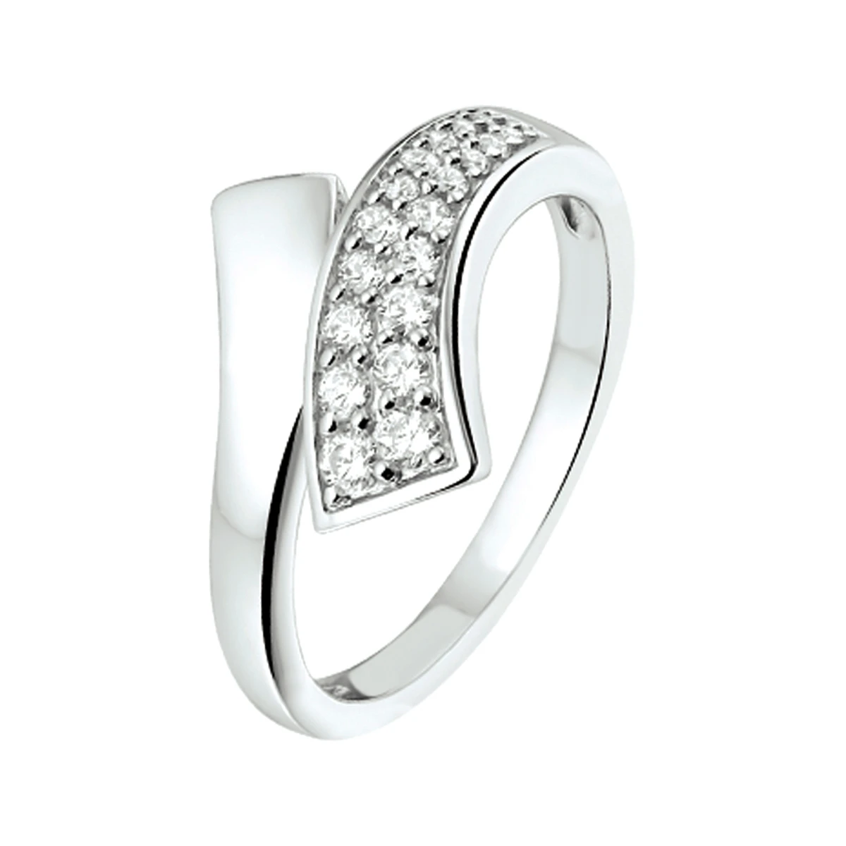 ring zirkonia zilver gerhodineerd