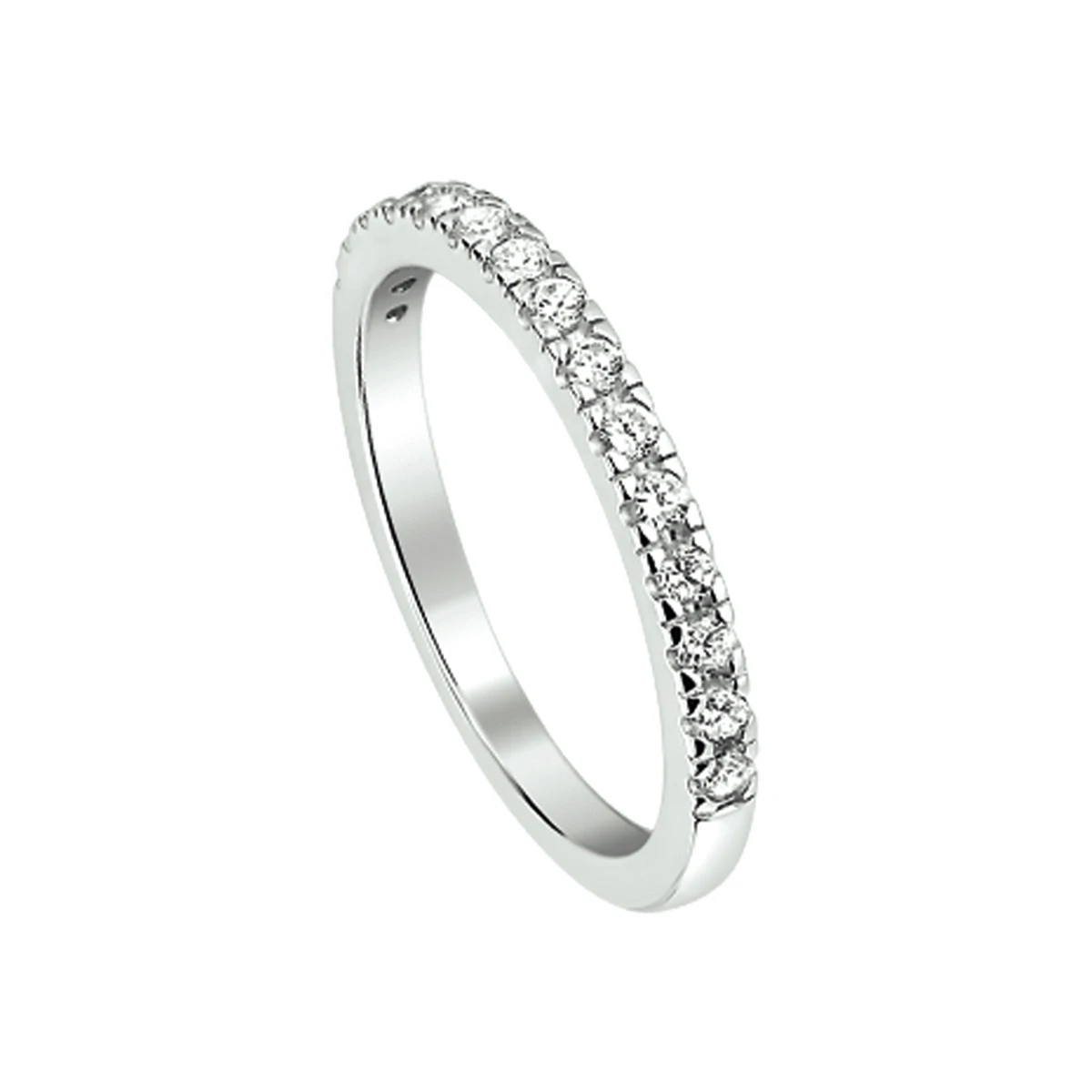 ring zirkonia zilver gerhodineerd