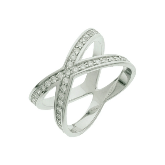 ring zirkonia zilver gerhodineerd