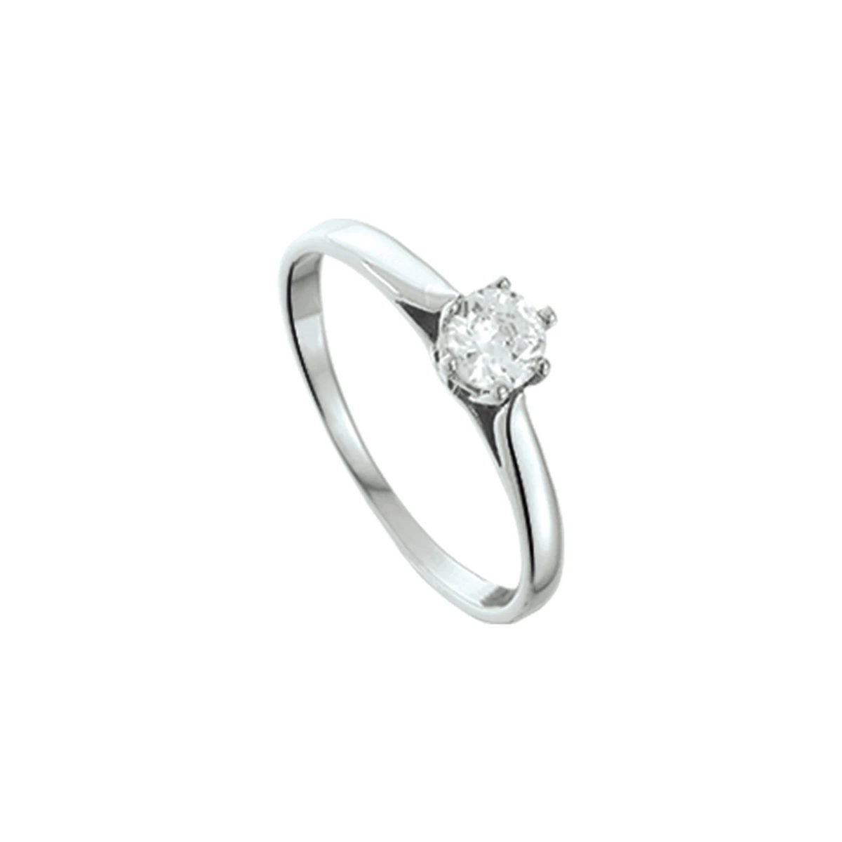ring zirkonia zilver gerhodineerd