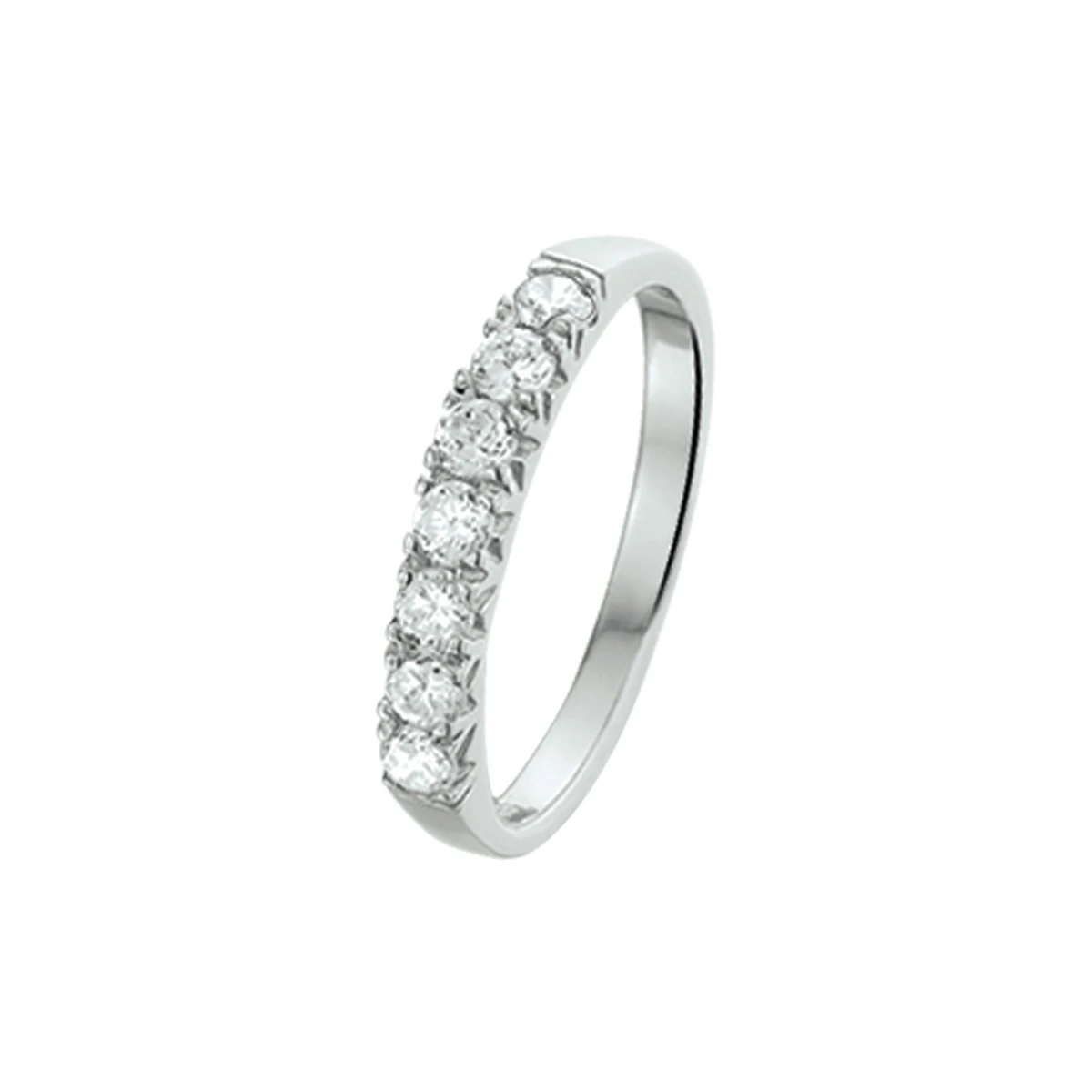 ring zirkonia zilver gerhodineerd