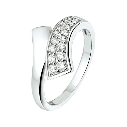 ring zirkonia zilver gerhodineerd