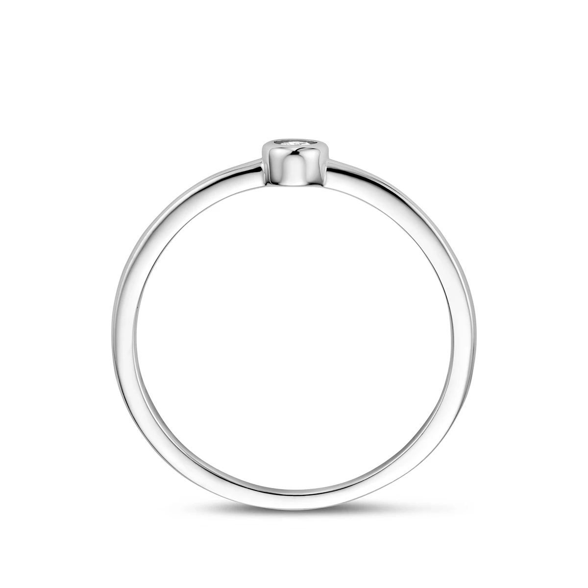 ring zirkonia zilver gerhodineerd