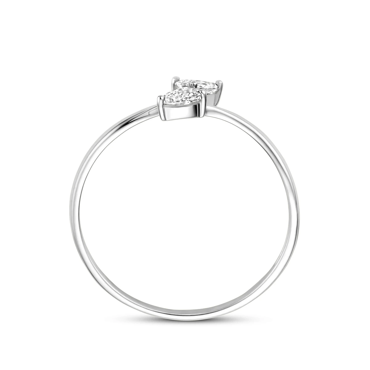 ring zirkonia zilver gerhodineerd