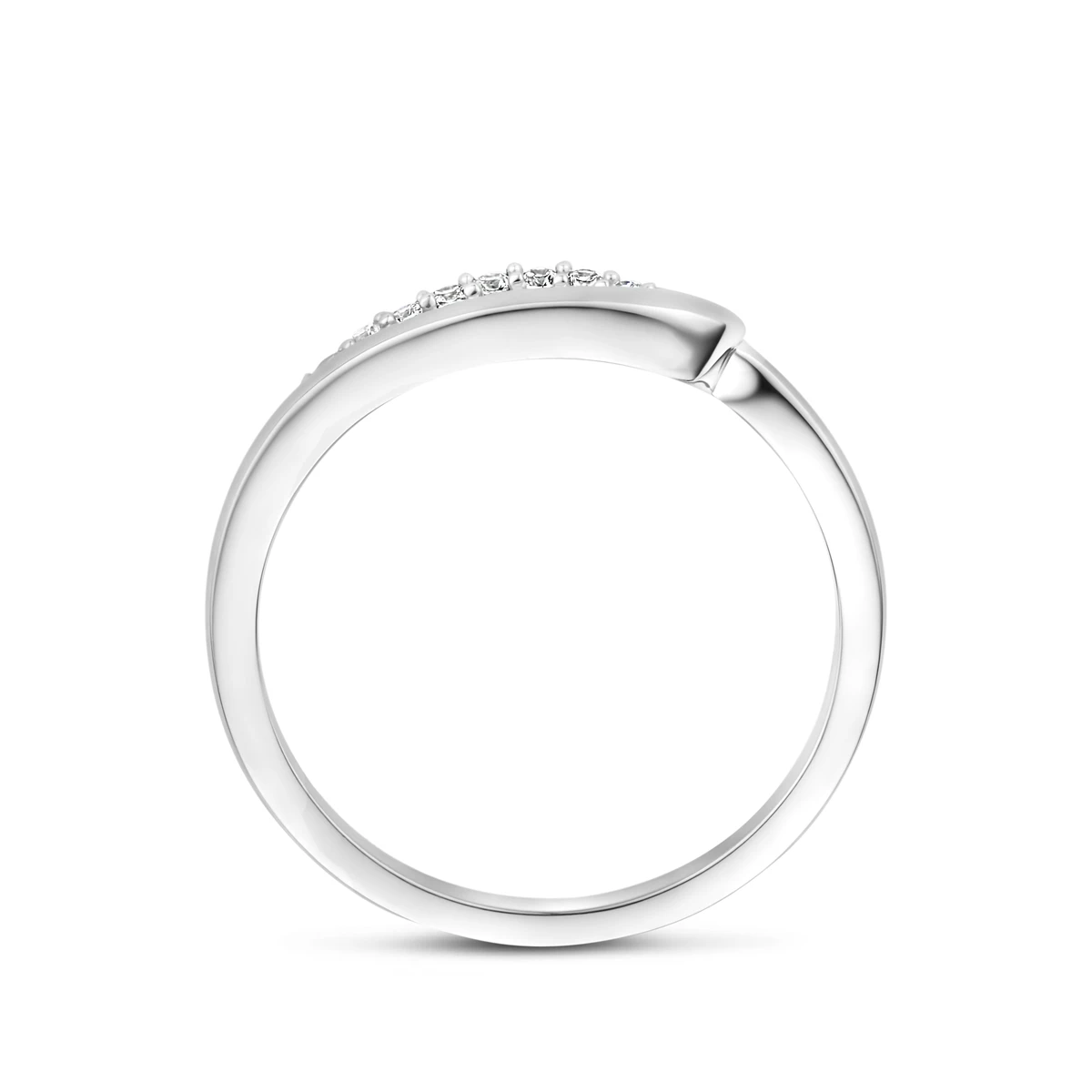 ring zirkonia zilver gerhodineerd