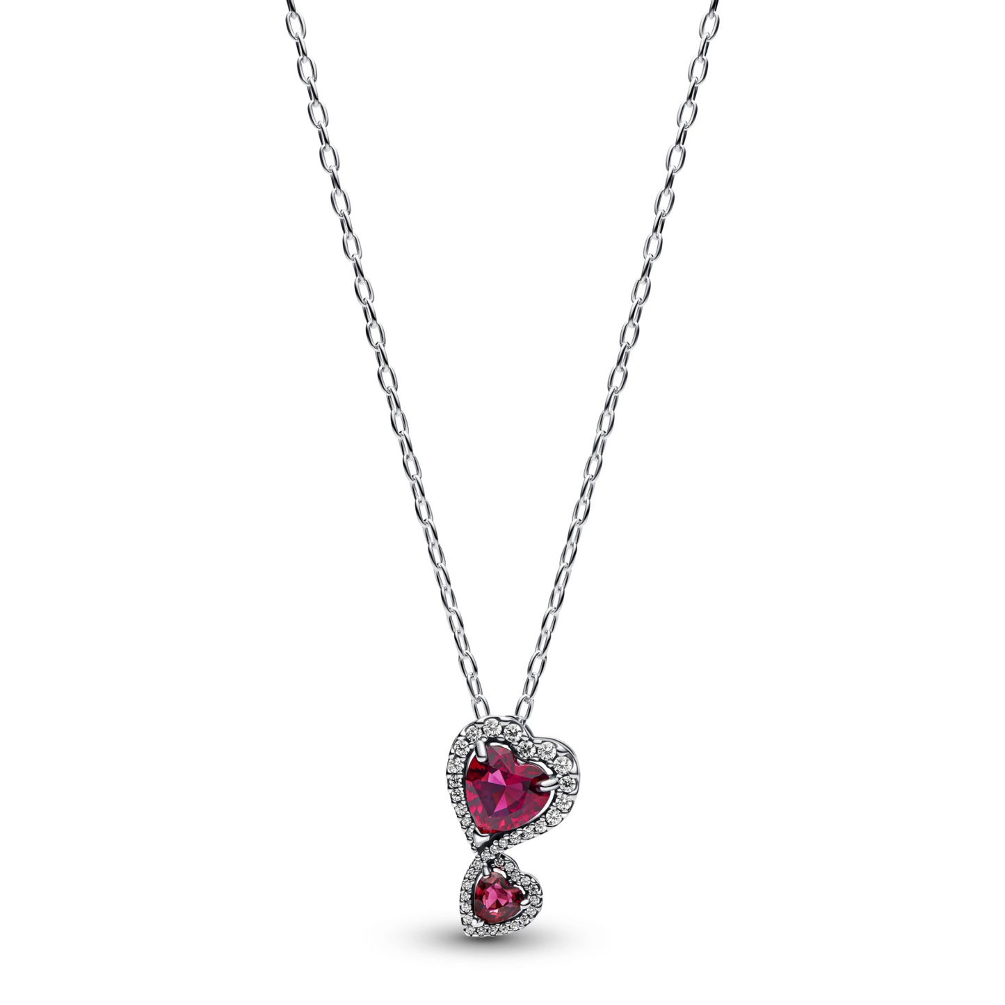 Rode Halo Harten Ketting met Hanger