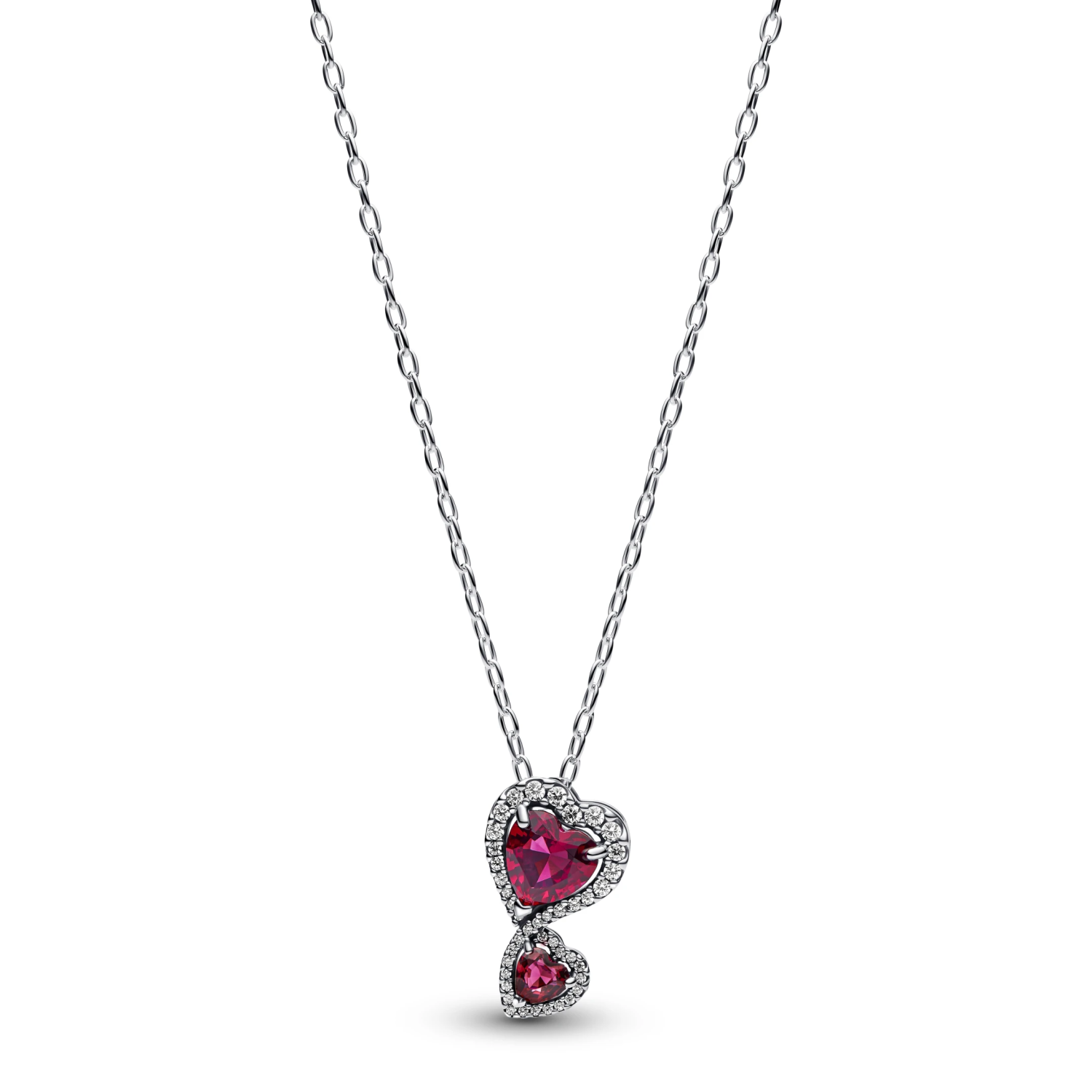 Rode Halo Harten Ketting met Hanger