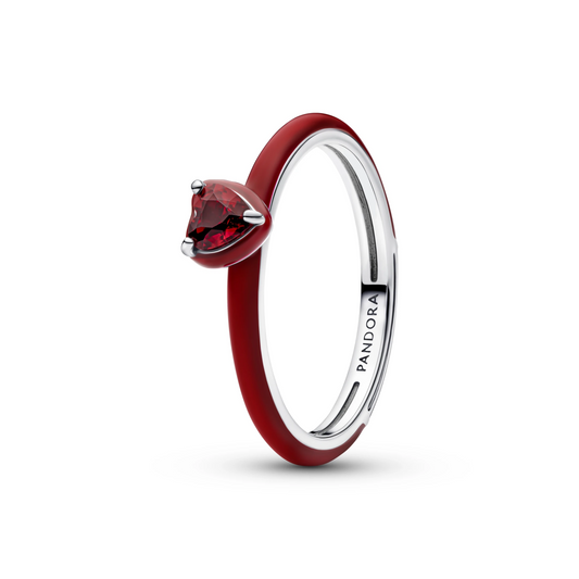Rode Hart Chakra Ring