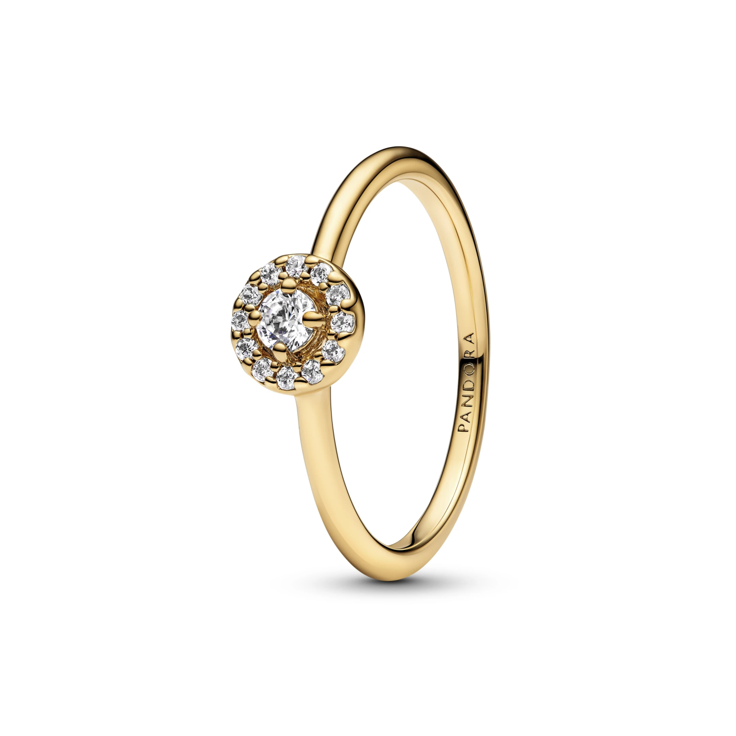 Ronde pavé halo-ring