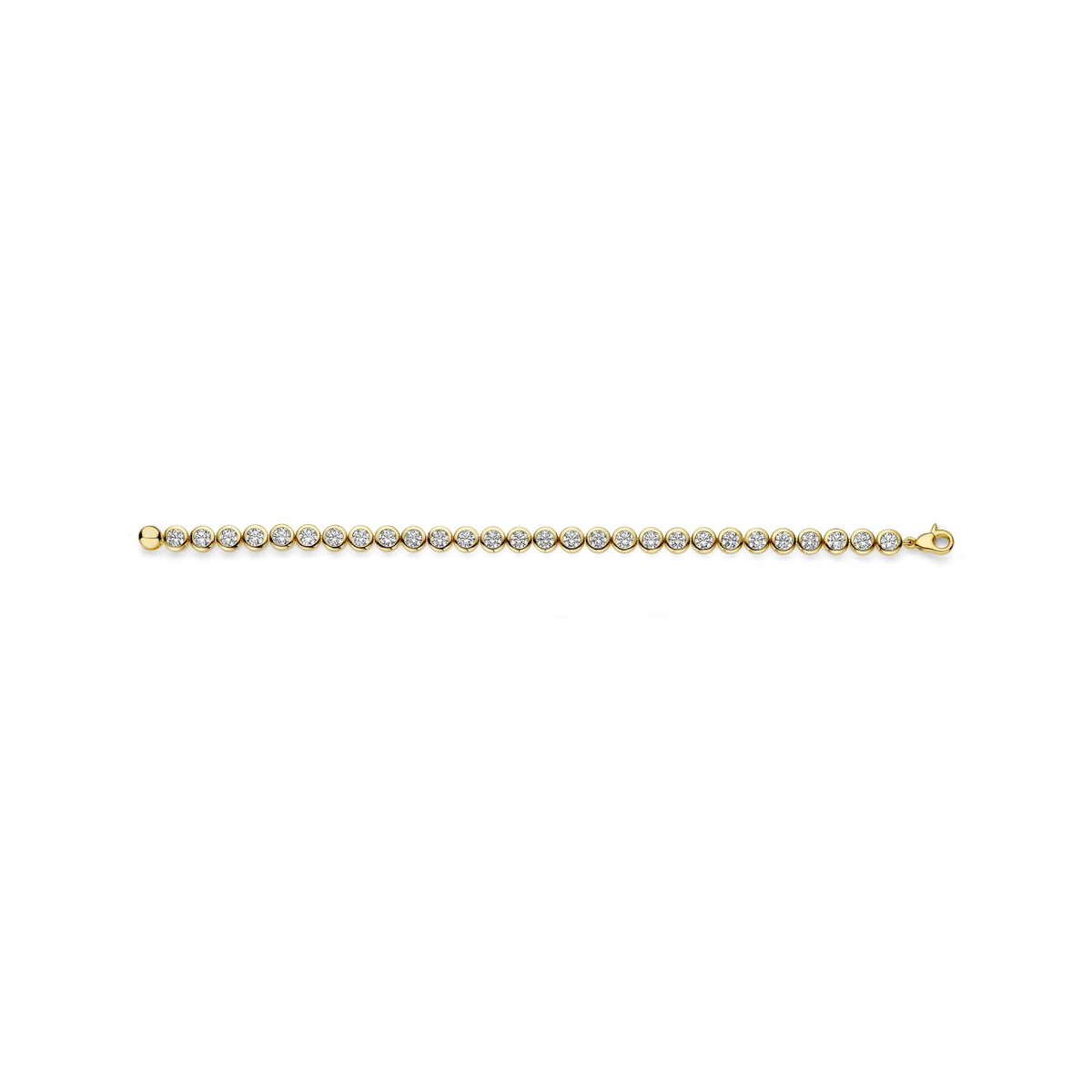 Ronde Zirkonia Armband Goudkleurig