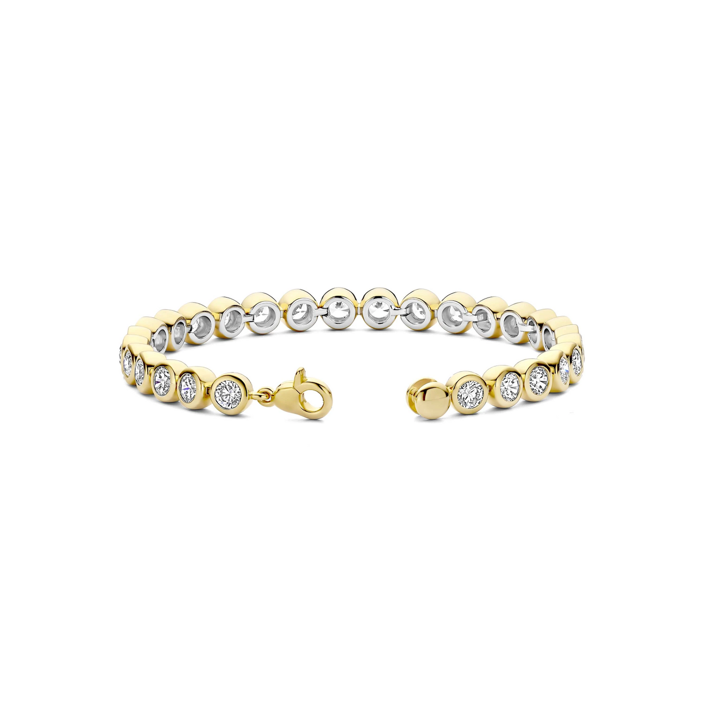 Ronde Zirkonia Armband Goudkleurig