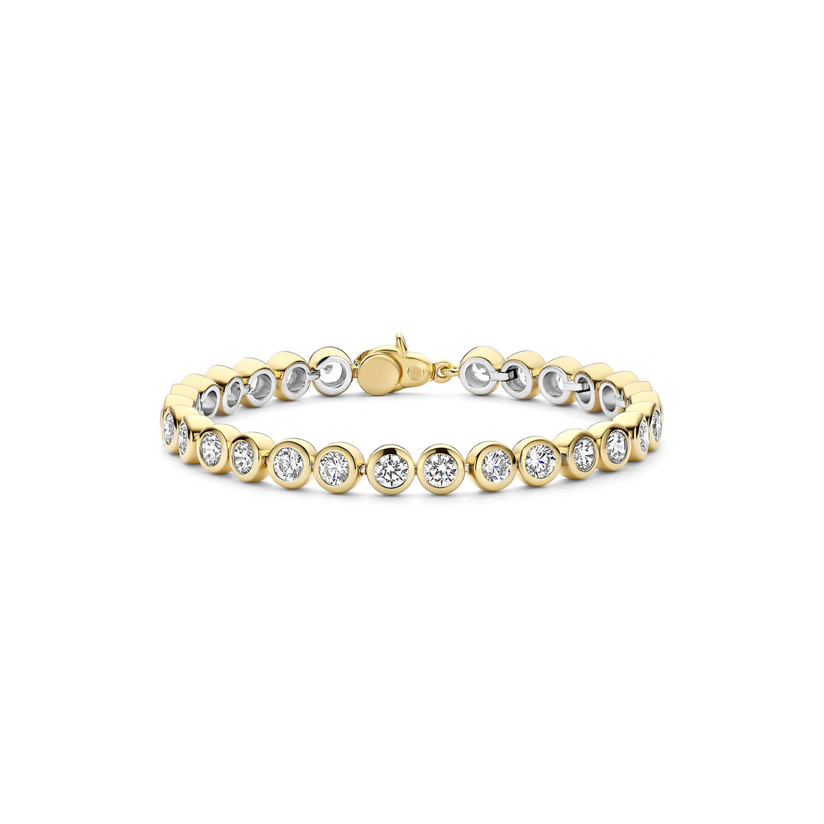 Ronde Zirkonia Armband Goudkleurig