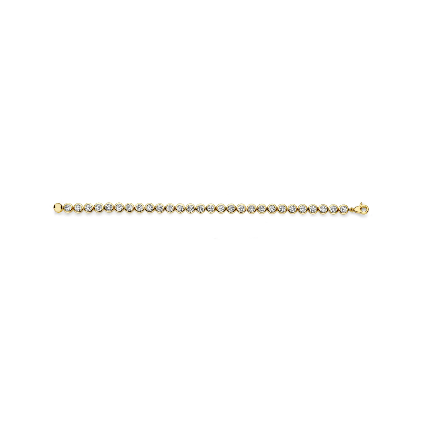 Ronde Zirkonia Armband Goudkleurig