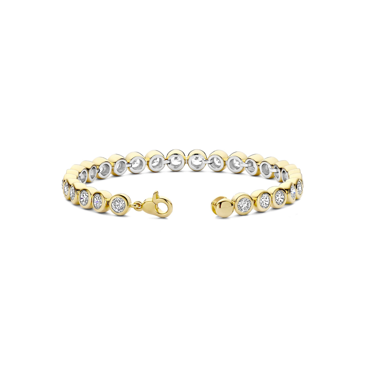 Ronde Zirkonia Armband Goudkleurig