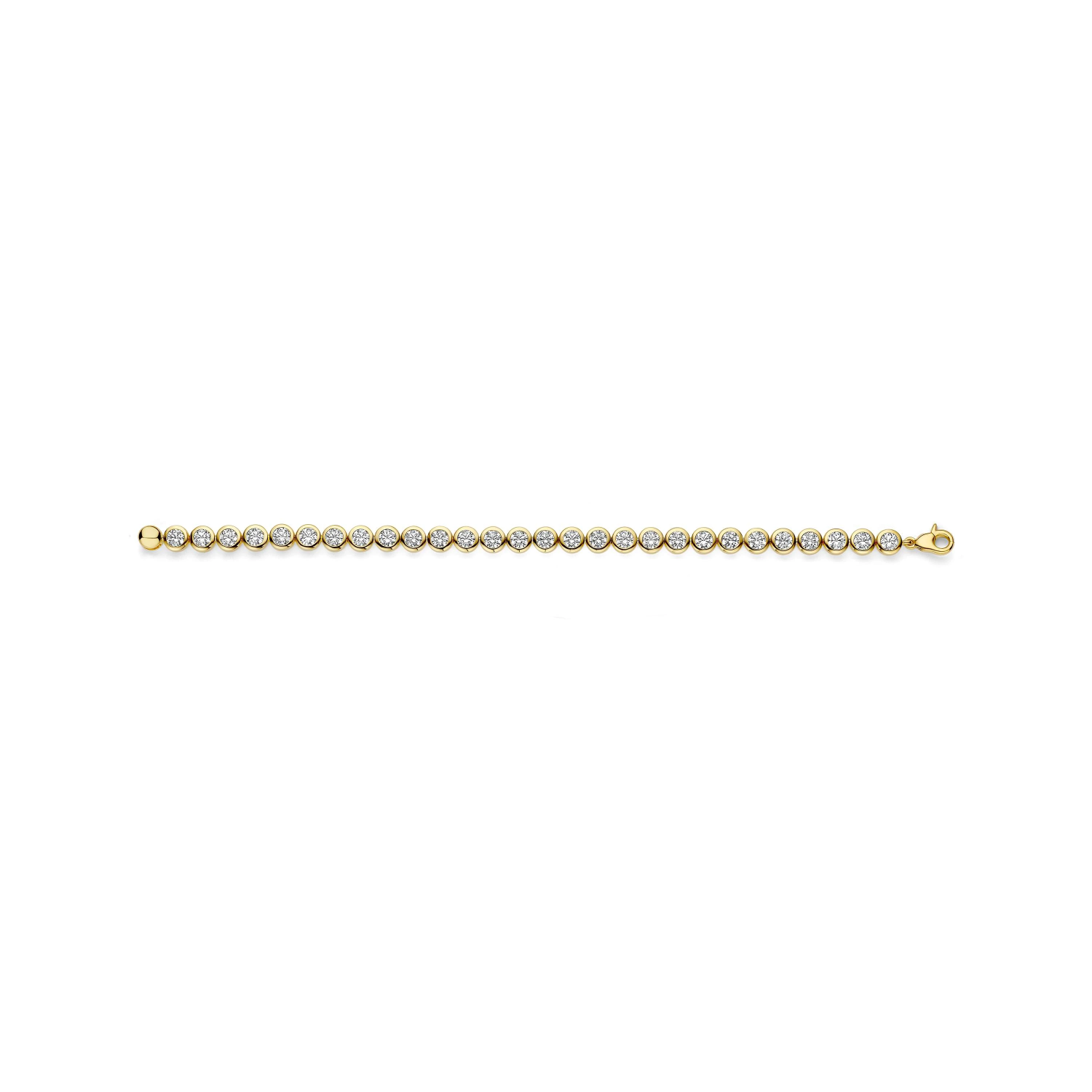 Ronde Zirkonia Armband Goudkleurig