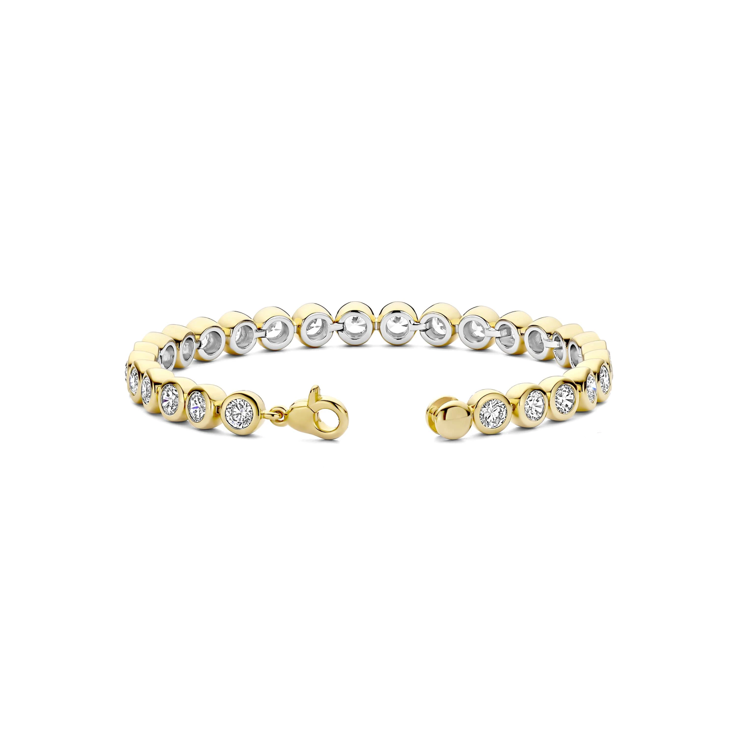 Ronde Zirkonia Armband Goudkleurig