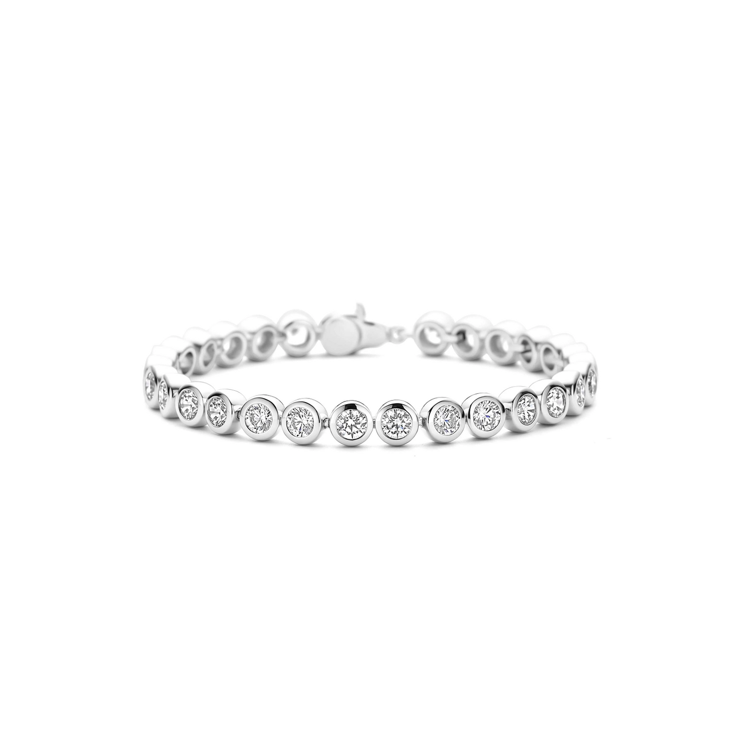 Ronde Zirkonia Armband Zilver