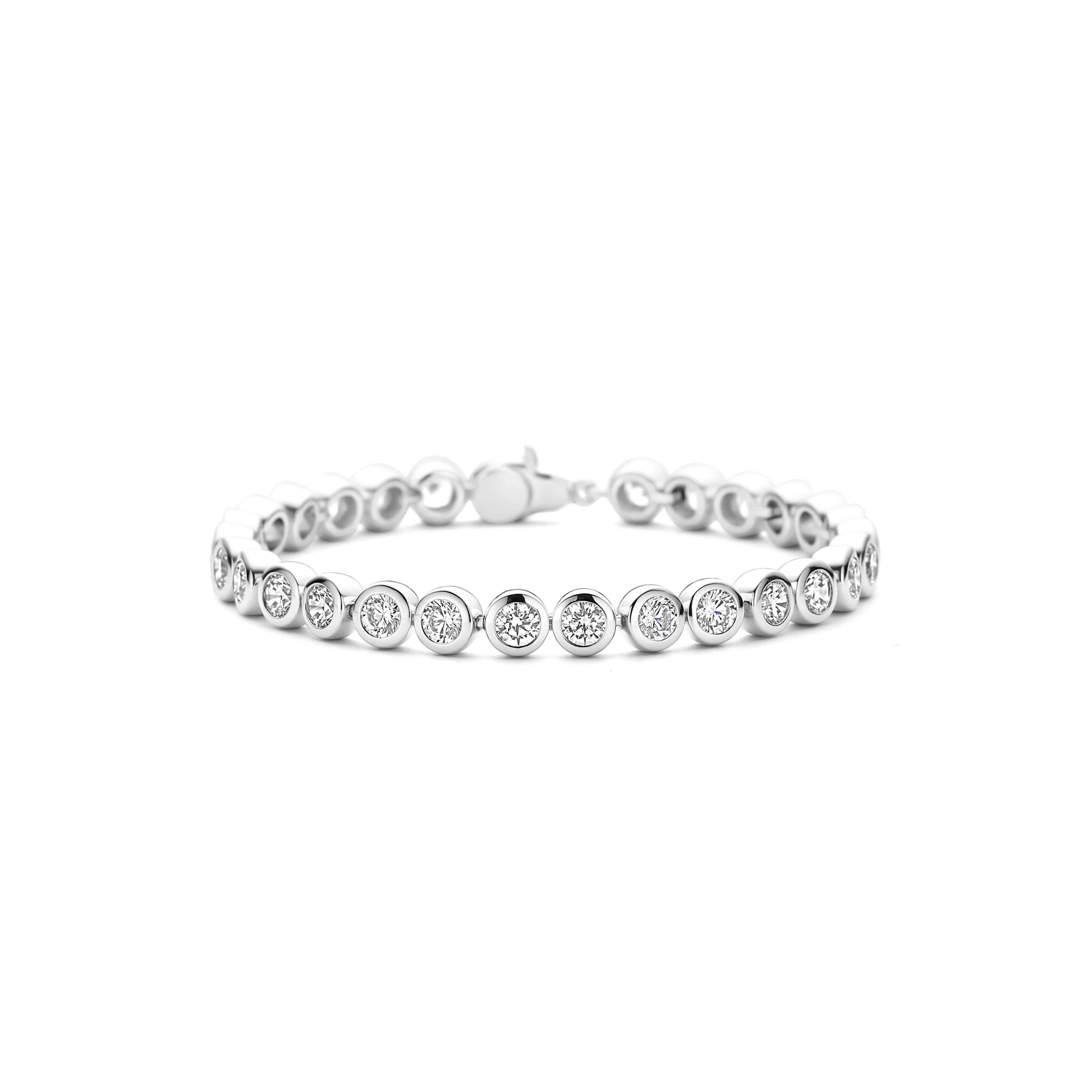 Ronde Zirkonia Armband Zilver
