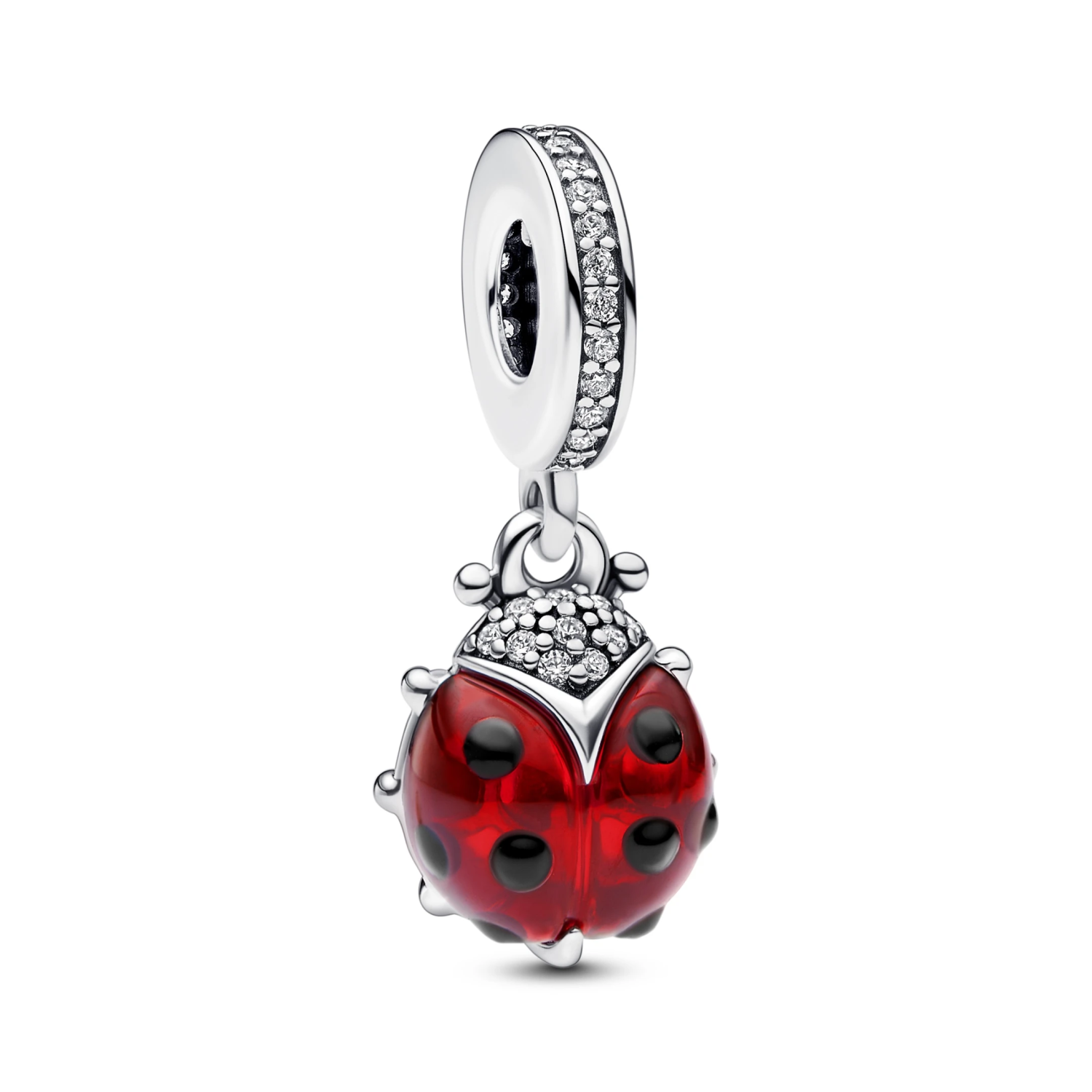 Rood lieveheersbeestje hangende bedel