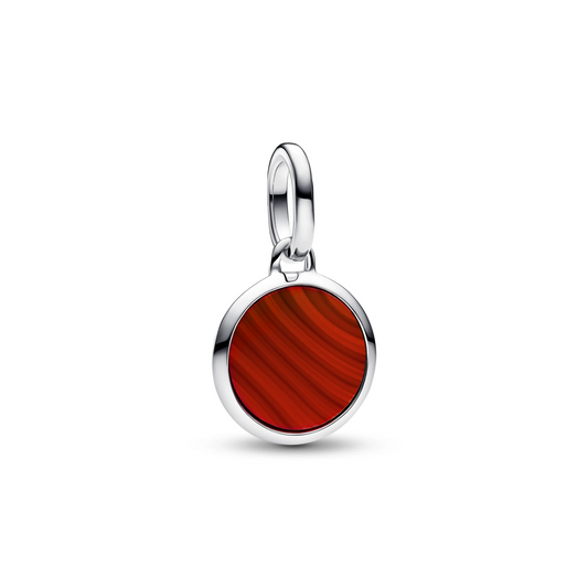 Rood Muranoglas Graveerbare Mini Medaillonbedel