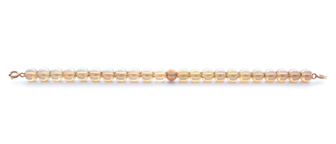 Rose Gold Clasp - Bracelet 6mm Aqua Aura Yellow