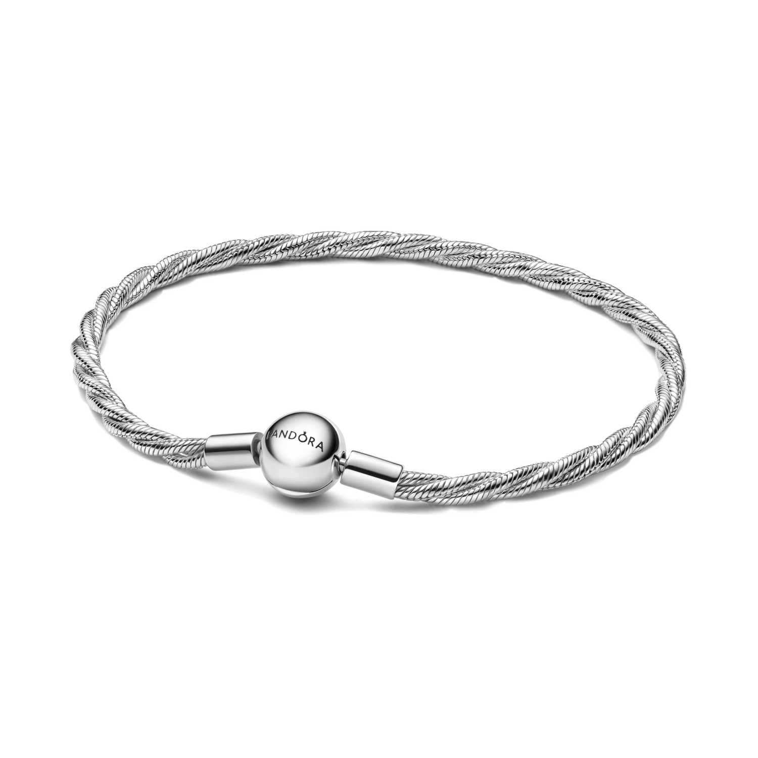 Round Pandora Clasp Twisted Snake Chain