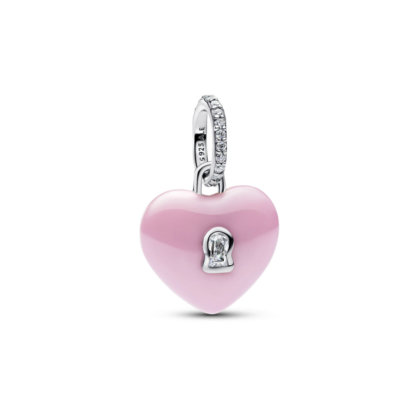 Roze Keramische Hart Hangslot Hangende Bedel