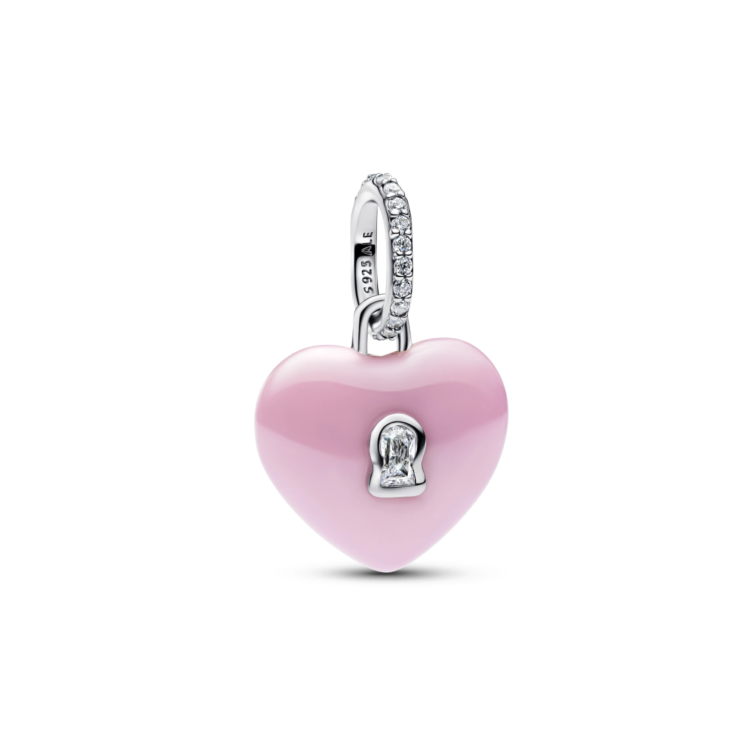 Roze Keramische Hart Hangslot Hangende Bedel