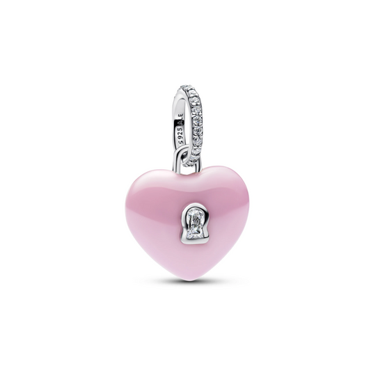 Roze Keramische Hart Hangslot Hangende Bedel