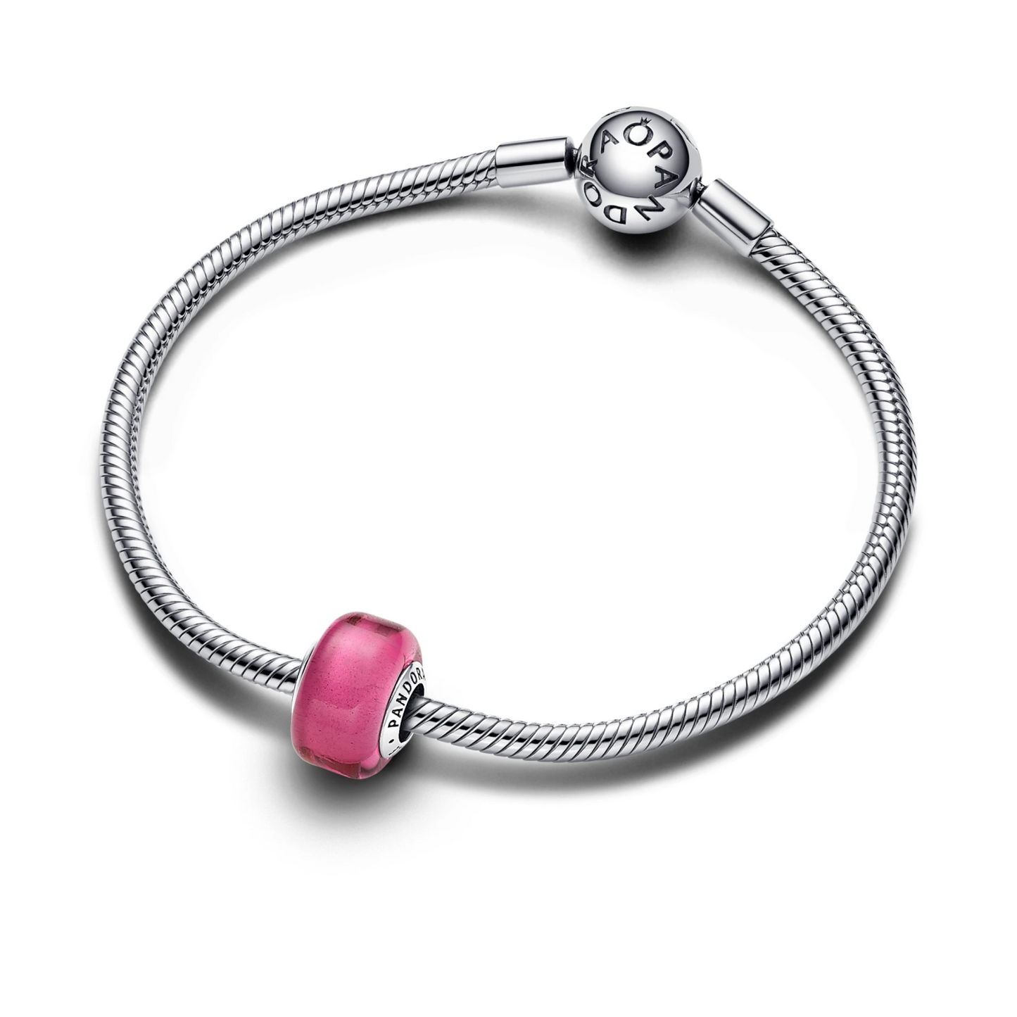 Roze minibedel van muranoglas
