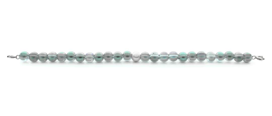 Silver Clasp - Aqua Aura Green