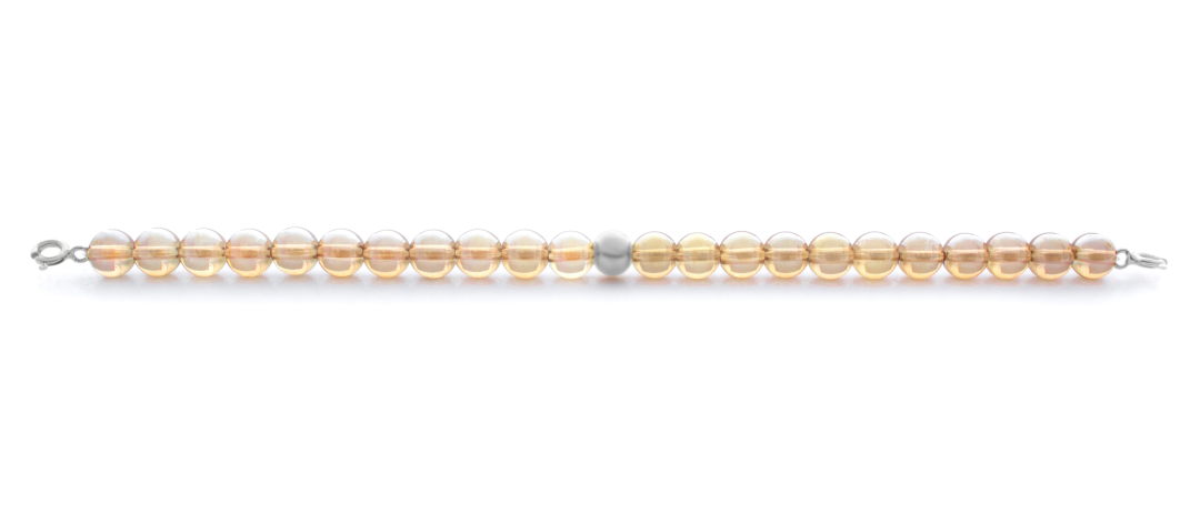 Silver Clasp - Bracelet 6mm Aqua Aura Yellow