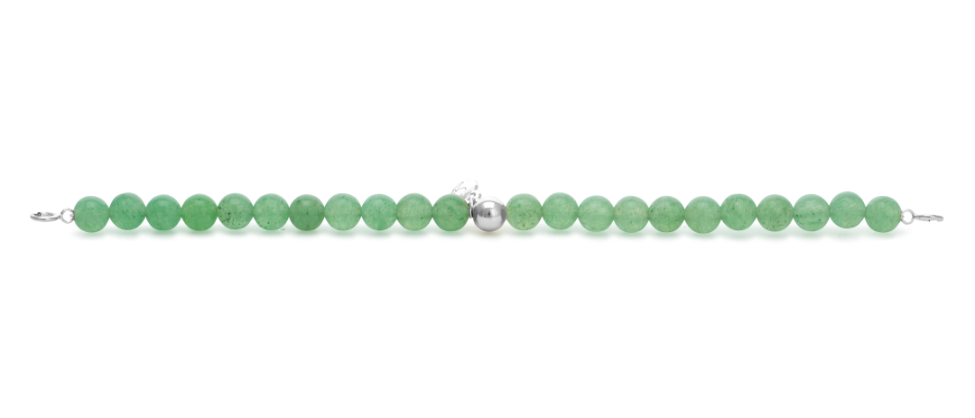 Silver Clasp - Bracelet 6mm Green Aventurine