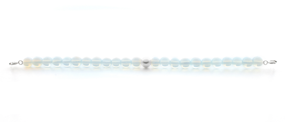 Silver Clasp - Bracelet 6mm Opalite